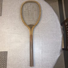 Vintage Early 1900s Tennis Wooden Racquet 27 Inch Geneva Brand 27
