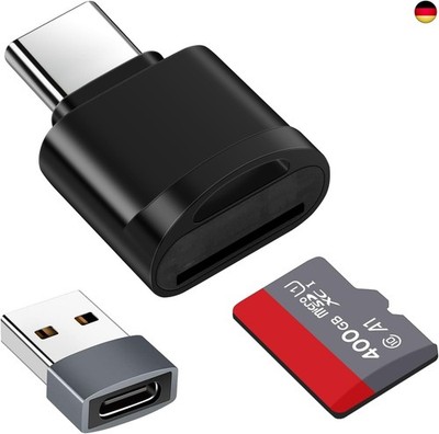 TF Kartenleser, Micro SD Kartenleser, Typ C TF Speicherkartenleser Adapter mit