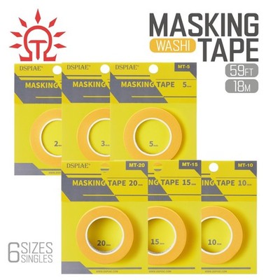 DSPIAE: Washi Masking Tape : 2 - 20mm - Modeling Hobby Tape - 18M / 59ft