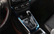 Cubierta de cambio de marchas de consola central de acero azul para Nissan Sentra Sylphy 2013-2019