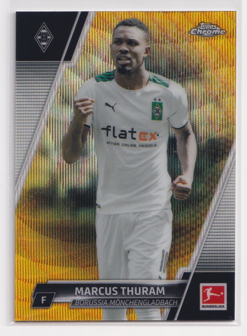 2021 Topps Chrome Bundesliga Gold Wave Marcus Thuram /50 #76