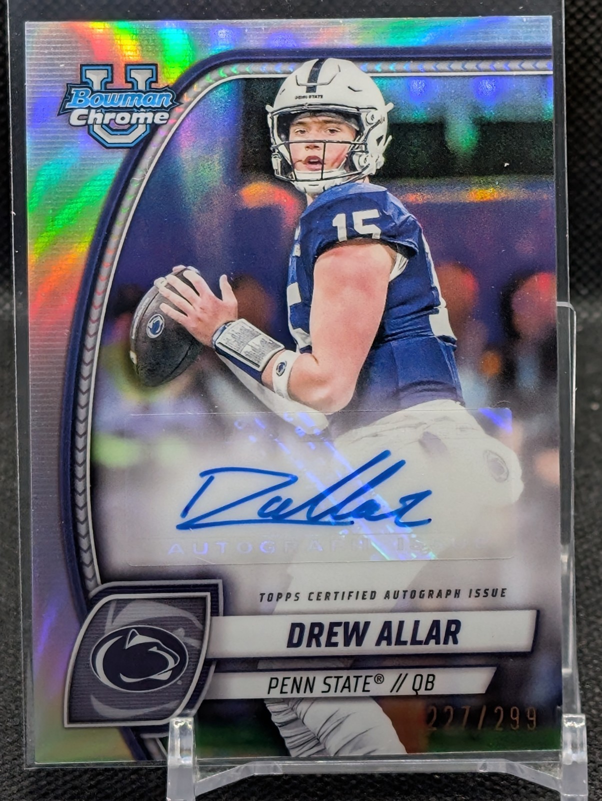 Drew Allar 2024 Bowman University Chrome Refractor Auto 227/299 #PADAL (FB187)