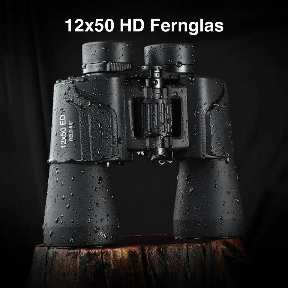 Binoculars 12x50 ED Fernglas Dach Wasserdicht Nebeldicht Stickstoffgefüllte Jagd - Bild 2 von 4