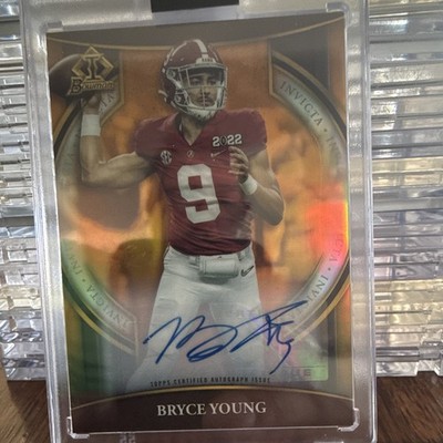 Topps 2022 Bowman University Chrome Bowman Invicta Bryce Young Auto /25 BI-1