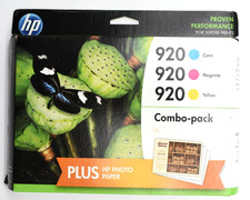 HP 920 Combo Pack 3 HP Ink Cartridges Cyan, Magenta and Yellow - NEW, SEALED 