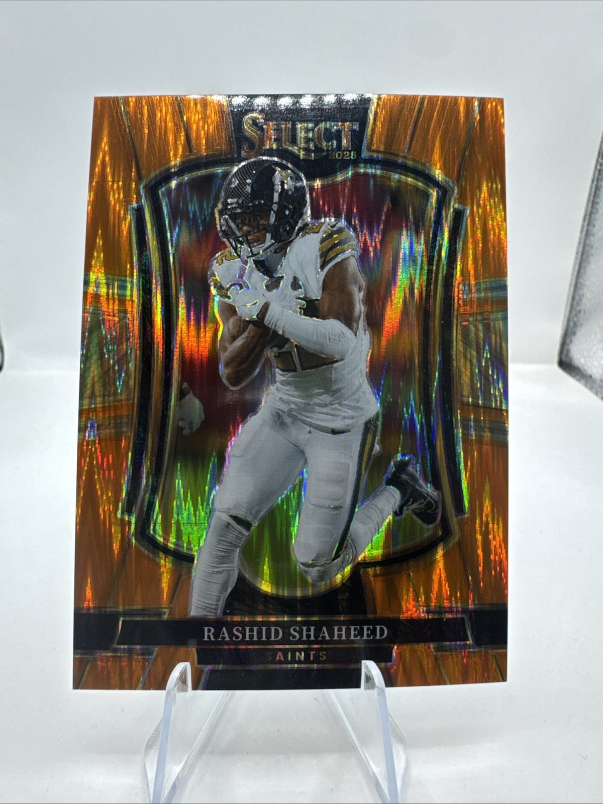 Panini Select 2025 Premier Level Orange Shock Prizm /399 Rashid Shaheed #142