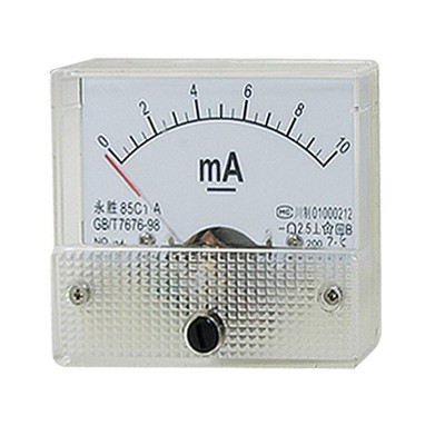 Analog DC Current 0-10mA Panel Meter Amperemeter White w Installing Parts