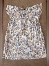 GAP XL Blue Floral Flutter Sleeve Dress w/ Pockets Cottagecore