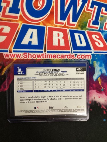 Shohei Ohtani 2025 Topps Serie 2 Negro Paralelo SSP #5/74 Los Angeles Dodgers - Imagen 2 de 2