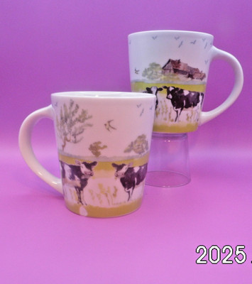 Porzellan Becher  380 ml Serie Farm Animals - Cow von Könitz