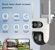dual lens security camera, WiFi With USB Powe...