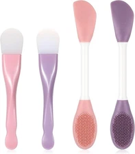 Double-Sided Facial Scrubber, Silicone Face Mask Applicator, Facial Cleansing Br