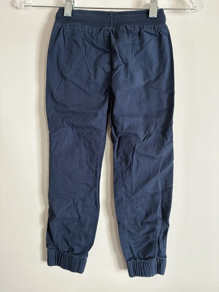 Pantalones Jogger Jumping Beans Niños Niños 100% Algodón Ajustables Punto Acanalado Cintura Azul Marino 4 Foto 3 de 3