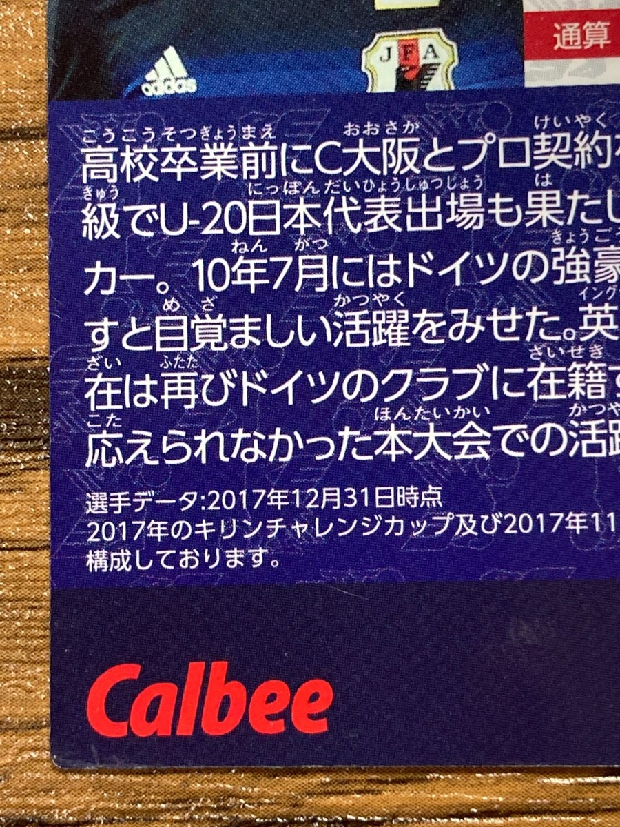 日本代表チームカレンダー 1998 Samurai Blue Team Japan Soccer Card No.19 Shinji Kagawa