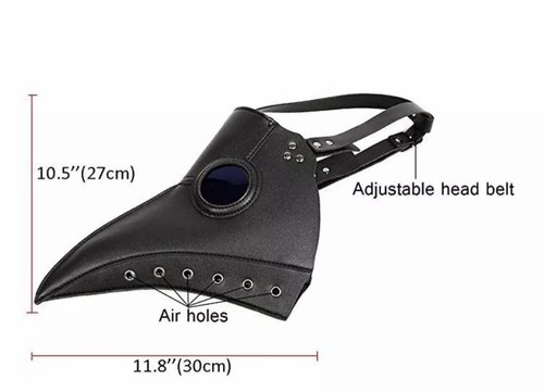 Pest Arzt Maske lange Nase Rabe Vogel Maske für Halloween Cosplay Kostüm neu mit Etikett - Bild 2 von 6