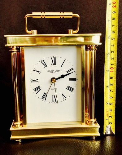 Superb Quality Heavy Gold Plated "London Clock Company" Quartz Carriage Clock - Picture 10 of 12