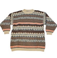 Vintage Benetton Knit Pullover Sweater Pattern Size M Styled Europe Made Italy
