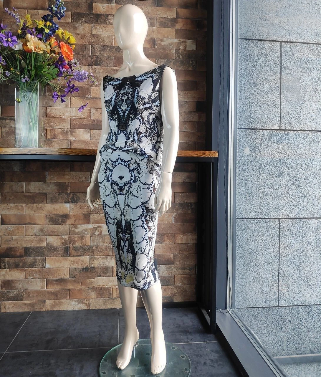 Alexander McQueen Autentico Abito Farfalla Primavera Estate 2011 Mai Indossato 44 IT