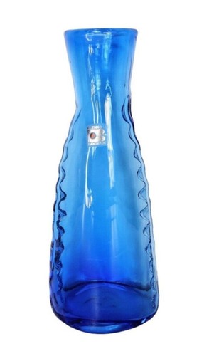 Blenko Aqua Blau Vintage Mundgeblasene Handarbeit Türkis Vase Hat Etikett - Bild 8 von 12