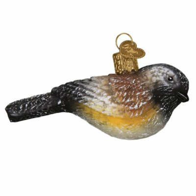 Old World Christmas VINTAGE CHICKADEE (51021) Glass Ornament w/OWC Box
