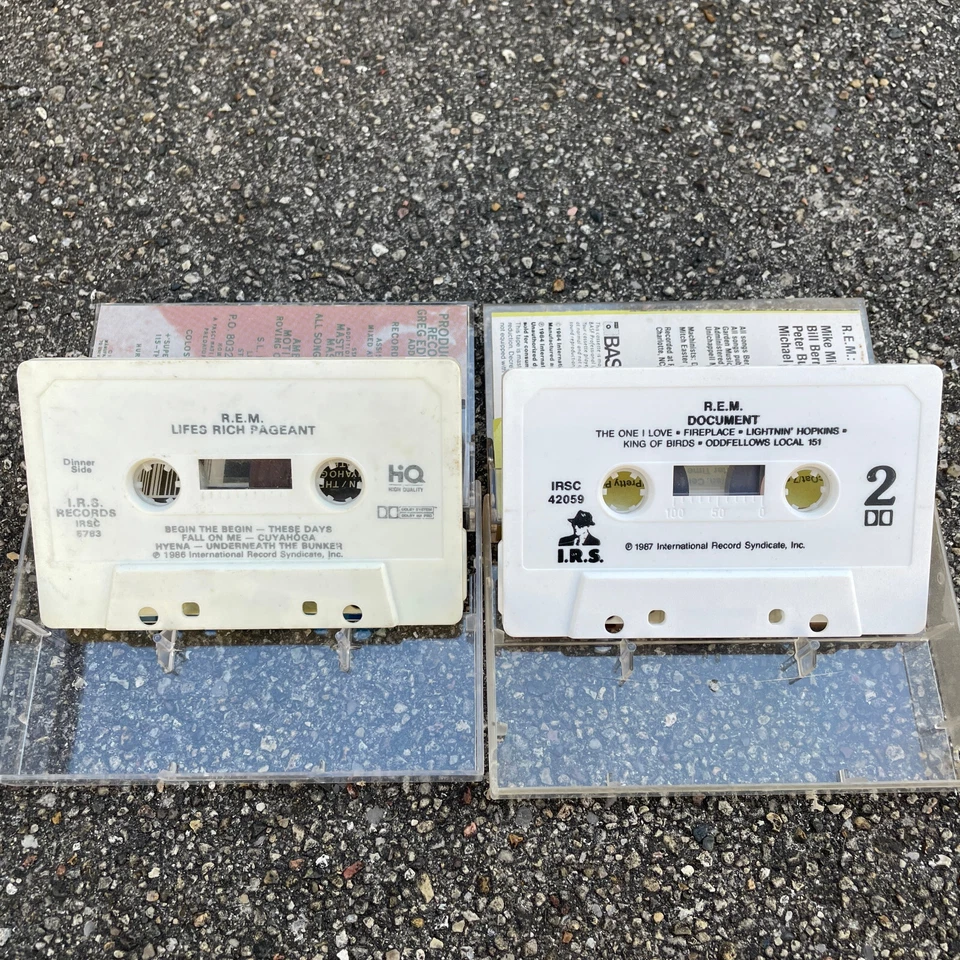 R.E.M. Cassette Tape Lot of 2 Lifes Rich Pageant & Reckoning I.R.S. Indie Rock - Image 2 of 3