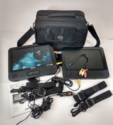 Philips PD9012/37 9  Portable DVD Player W/Additional Monitor, Manual & Init Bag