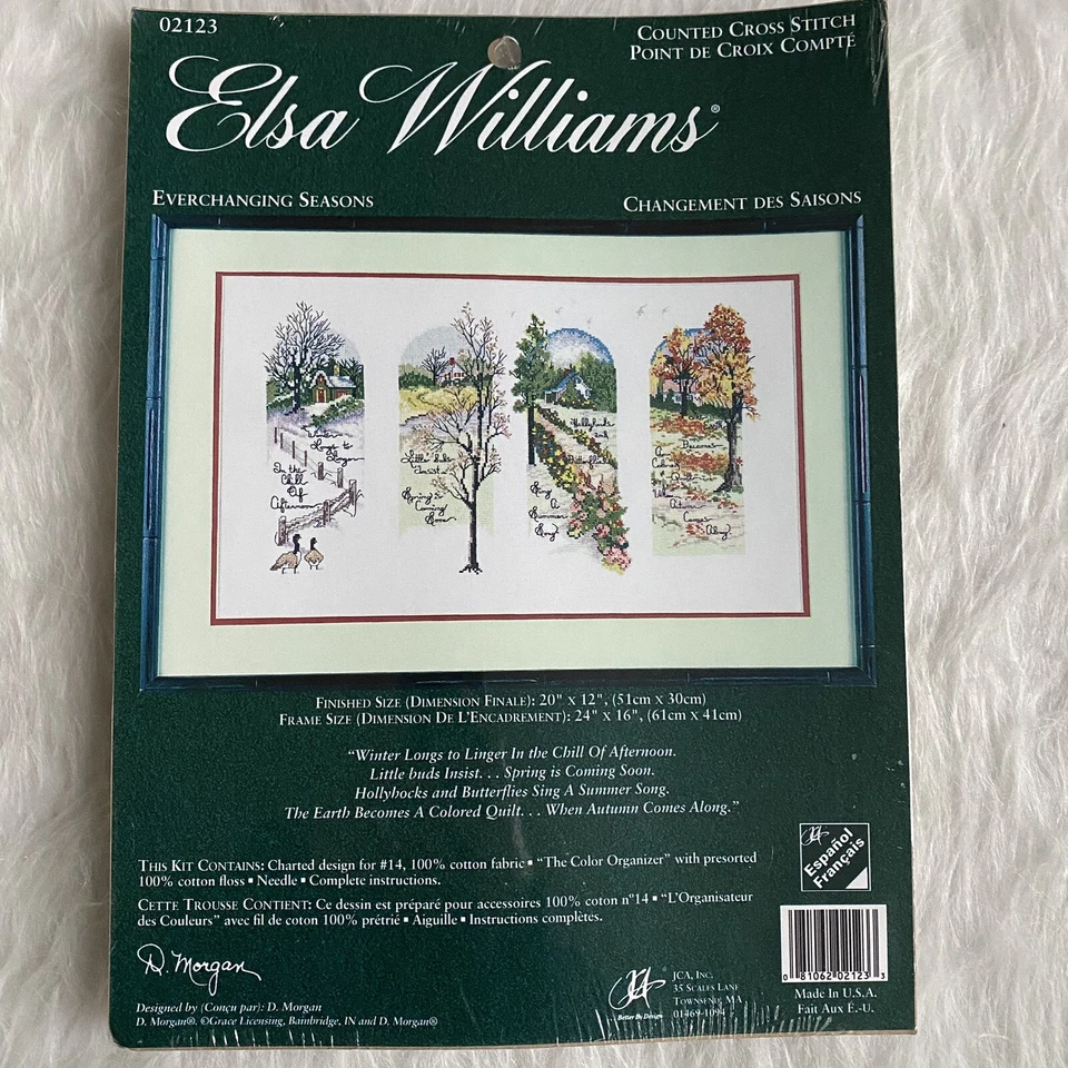 Elsa Williams Punto de Cruz Temporadas Siempre Cambiantes Kit Contado Naturaleza EE. UU. NUEVO Foto 2 de 4