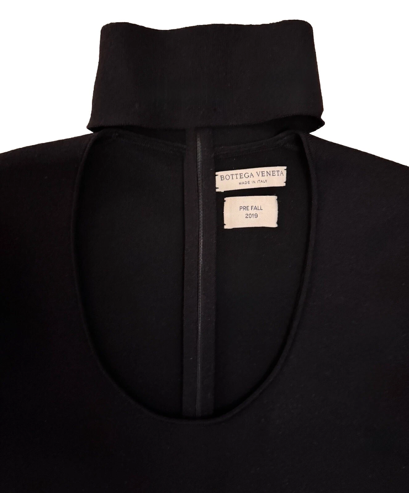 Abito nero BOTTEGA VENETA pre autunno 2019 Daniel Lee taglia 40IT NUOVO