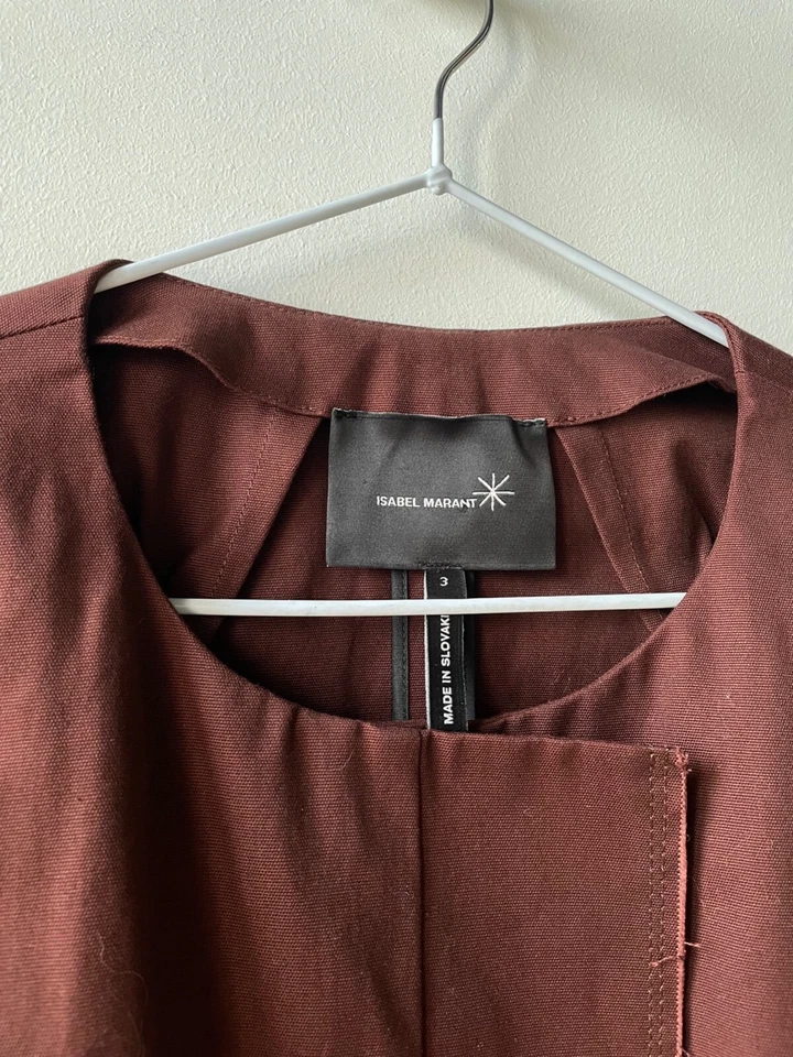 Isabel Marant Women’s Burgundy Red Blazer Jacket Size 3 / L - Image 3 of 4