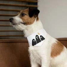 Pet Halloween Cute Ghosts Bandana Collar