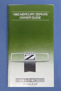 Vintage Original 1983 Lincoln Mercury Zephyr Owners Manual Book EXC! | eBay