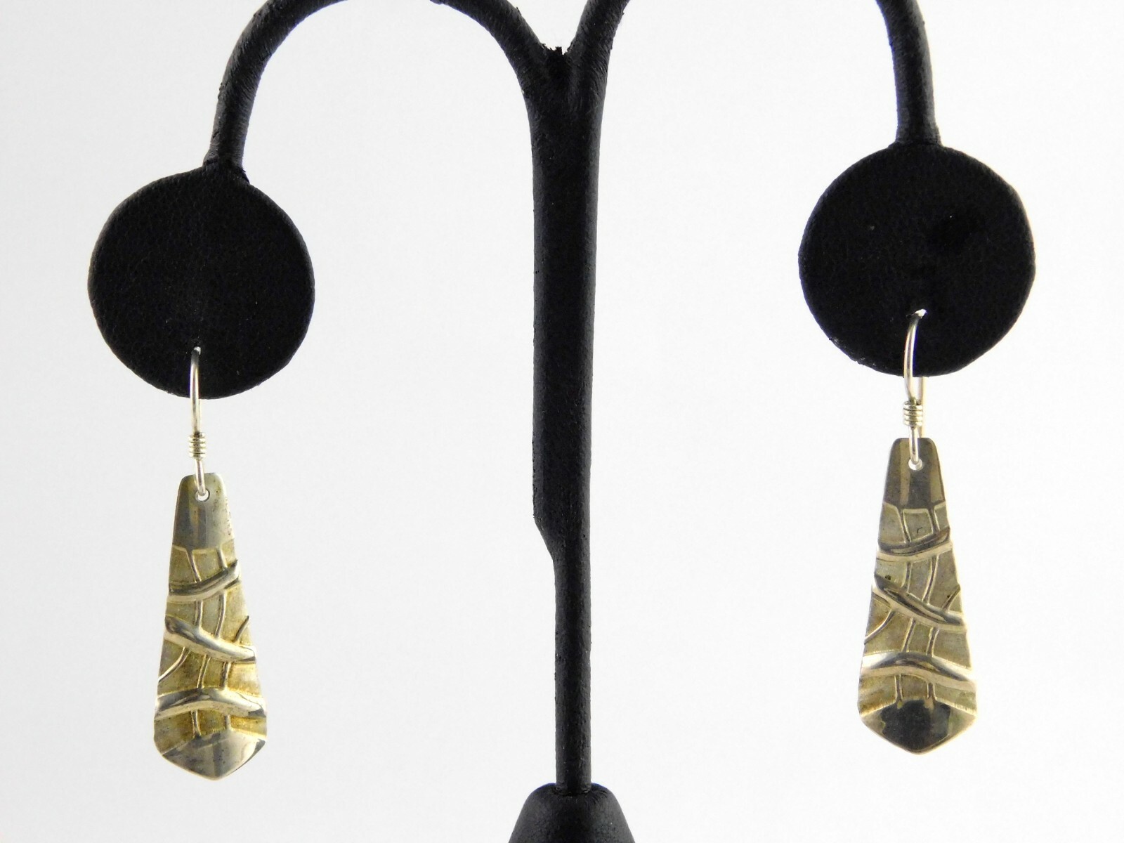 Artisan Signed Sterling Silver Dangling Earrings … - image 2