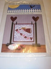 CRAFTS PATTERN FABRIC SEWING QUILT LOVE IS IN THE AIR ANGEL 10X10 WALL ART