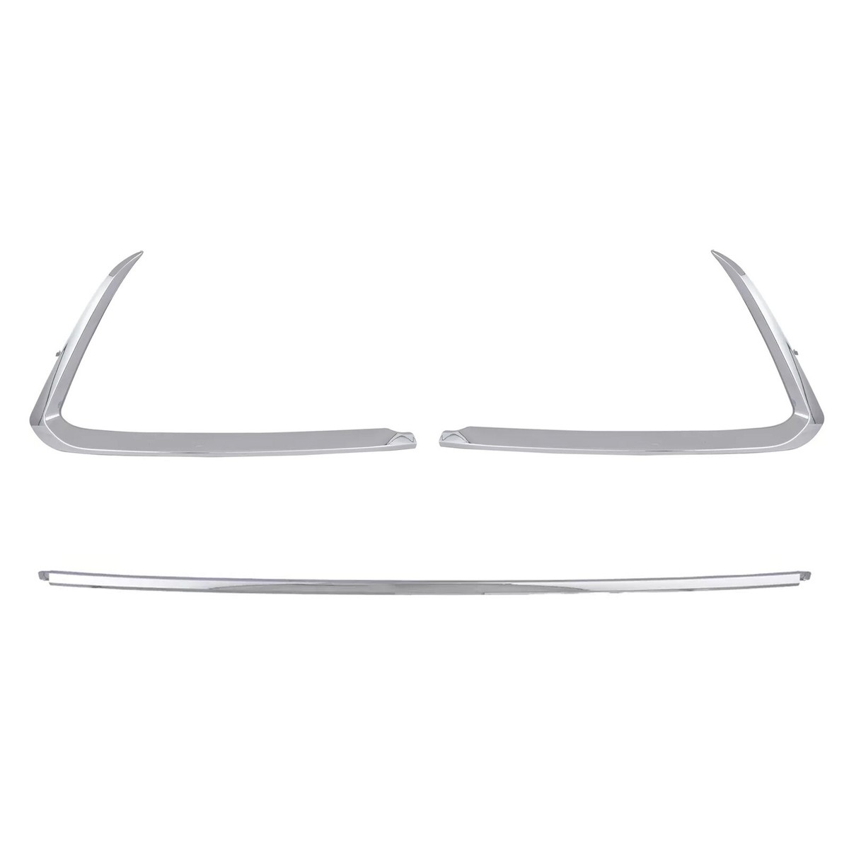 Left Right Set Front Bumper Lower Chrome Molding Trim For Mazda CX