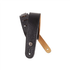 D'Addario Slim 2" Garment Leather Guitar Strap, Black