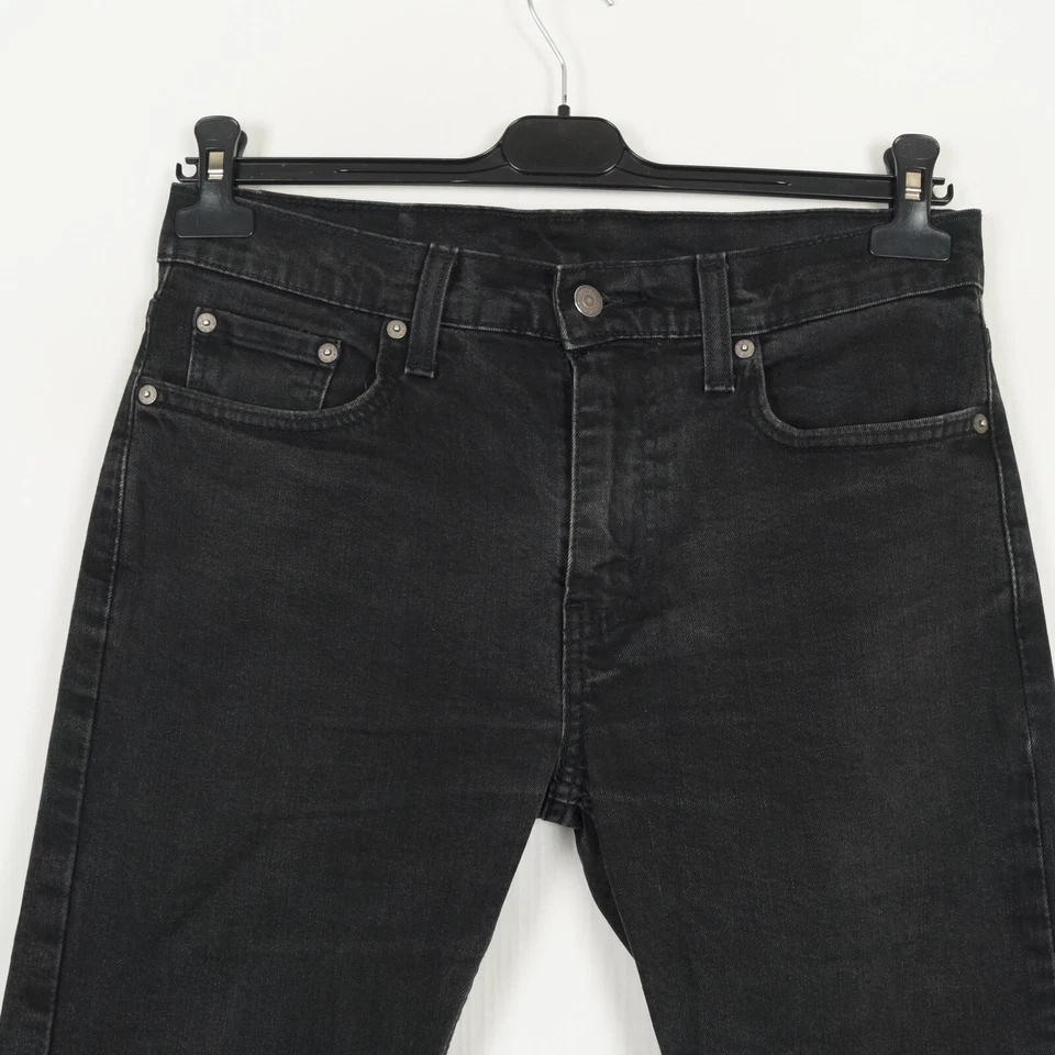 LEVI STRAUSS & CO 502 Men's Jeans Size W30 L28 Regular Fit Tapered Black Stretch - Image 3 of 4