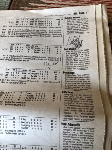Daily Racing Form and Program, Chris McCarron Retires June 2002 Used lot - Picture 4 of 12