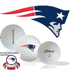 NFL New England Patriots   Golf Balls 12 pack   Titleist ProV1   Refinished