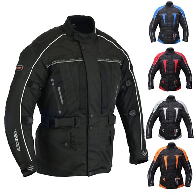 3 Layers Motorcycle Riding Waterproof Biker Jacket Motorbike with FREE Armor