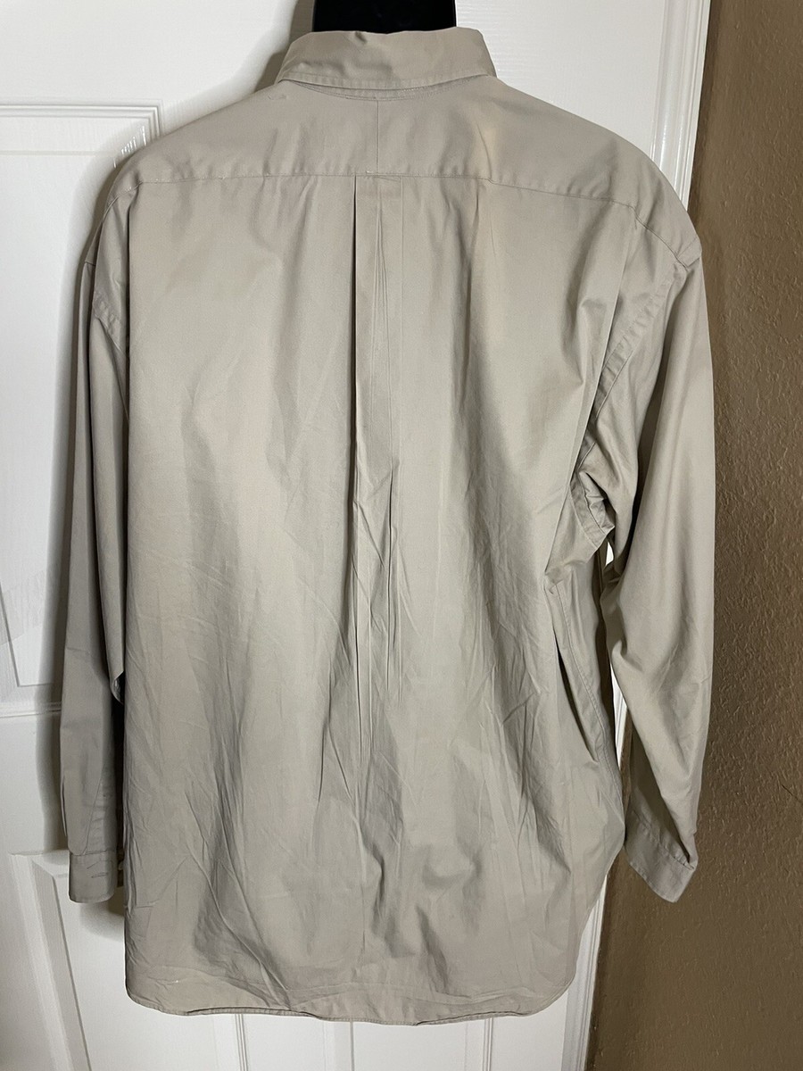 Polo Ralph Lauren BLAKE Vintage Tan Shirt Mens Size XXL Blue PONY