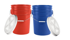6 Gallon Large Food Grade BPA Free Bucket Pail with Screw on Airtight GasketLid