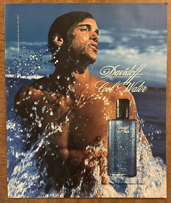 1998 Davidoff Cool Water Cologne Fragrance for Men Sexy Male