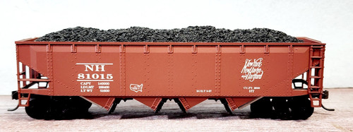 Coche tolva New Haven RR 4 bahías con carga de carbón 81015 Athearn propietario construido con Kadee HO | Zustand: Used