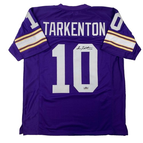 UNSIGNED CUSTOM Sewn Stitched Fran Tarkenton Purple Jersey - M, L