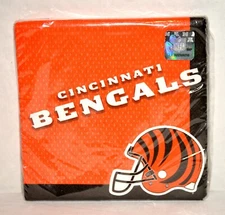 Amscam - Cincinnati Bengals Napkins 16 Count - 2 Ply – Item #512330 – 2014 – New