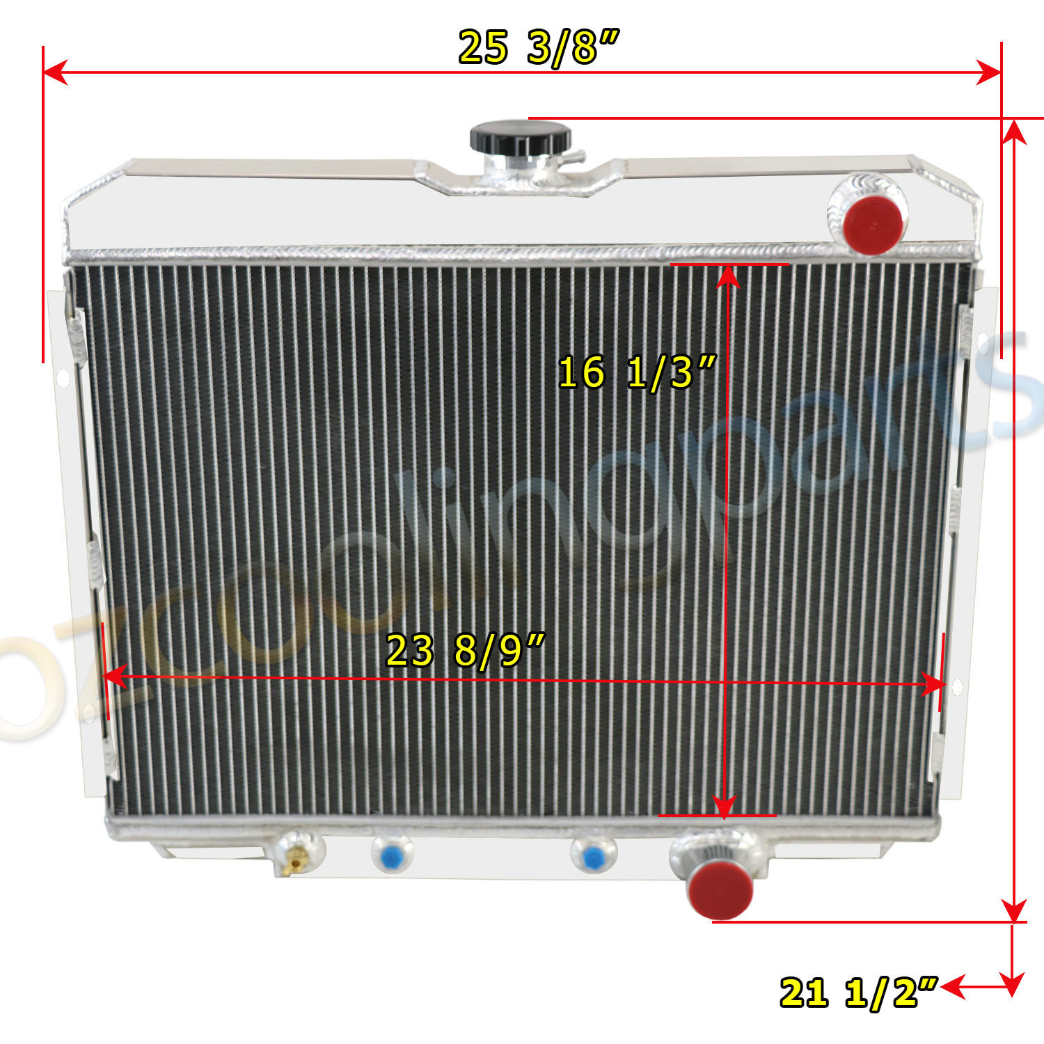 4 Row Radiator Shroud Fan For 1967-1970 Ford Mustang Base/ Mercury Cougar XR7 V8 thumbnail 3