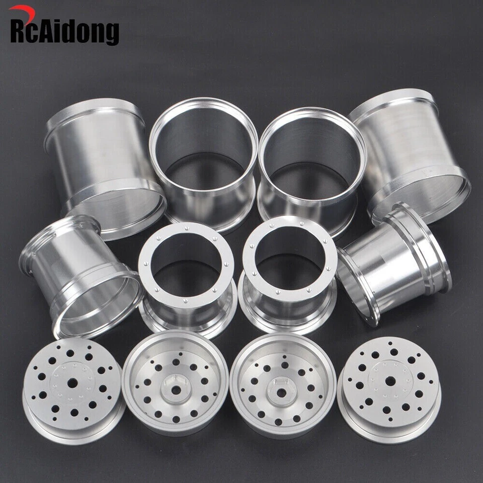 RC Aluminum Beadlock Wheel Rims for Tamiya King Yellow 6x6 #58653 G6-01 Hop Ups - Bild 3 von 4