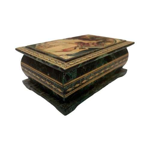 Alphonse Muchas Primrose Lacquered Footed Trinket Box Art Nouveau Trinket Box - Picture 6 of 18