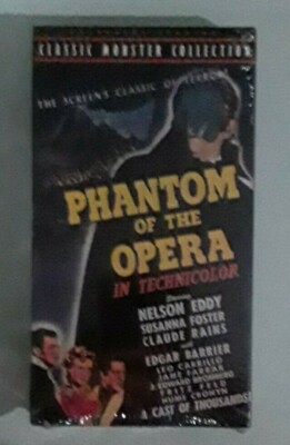 nelson eddy  PHANTOM OF THE OPERA   VHS VIDEOTAPE NEW corner dings 