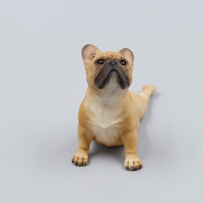 Resin MINI look up French Bulldog Hand Painted simulation model statue BLACK